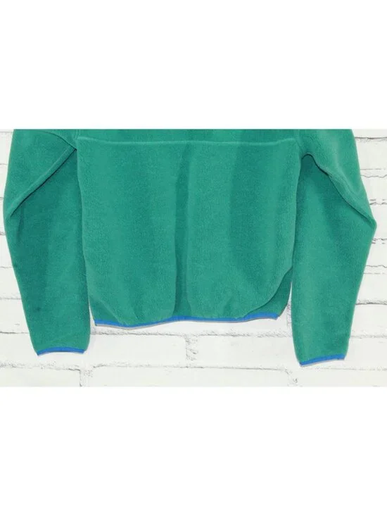 LL Bean Classic Snap Fleece Pullover Sweater Outdoor Athletic Green XS - Picture 6 of 11